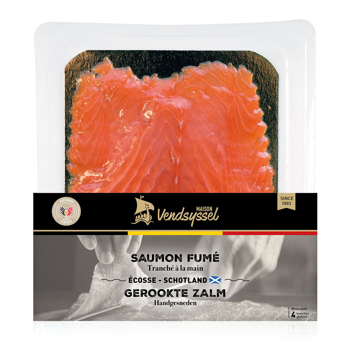 plaque de saumon fumé 500 gr Ecosse